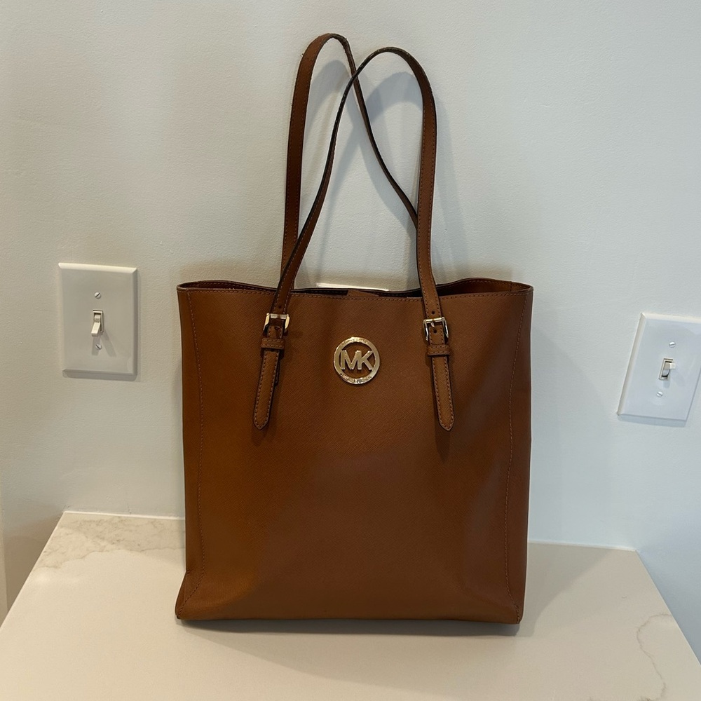 Michael Kors Chestnut Brown Saffiano Leather Tote